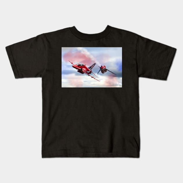 Reds Arrows Pass Kids T-Shirt by aviationart